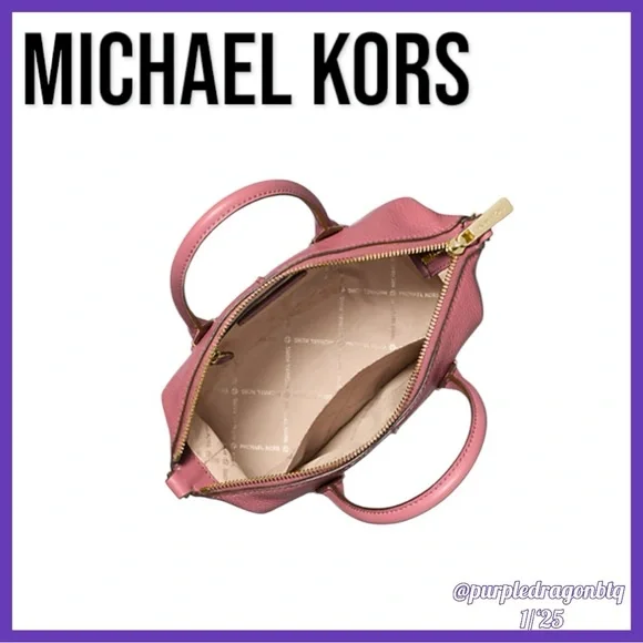 MICHAEL KORS HYDE PEBBLED LEATHER SATCHEL NWT - Picture 2 of 3